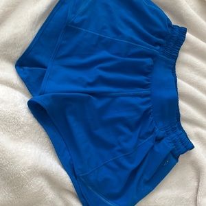 Vibrant blue 2.5 inseam lulu lemon hotty hot shorts
